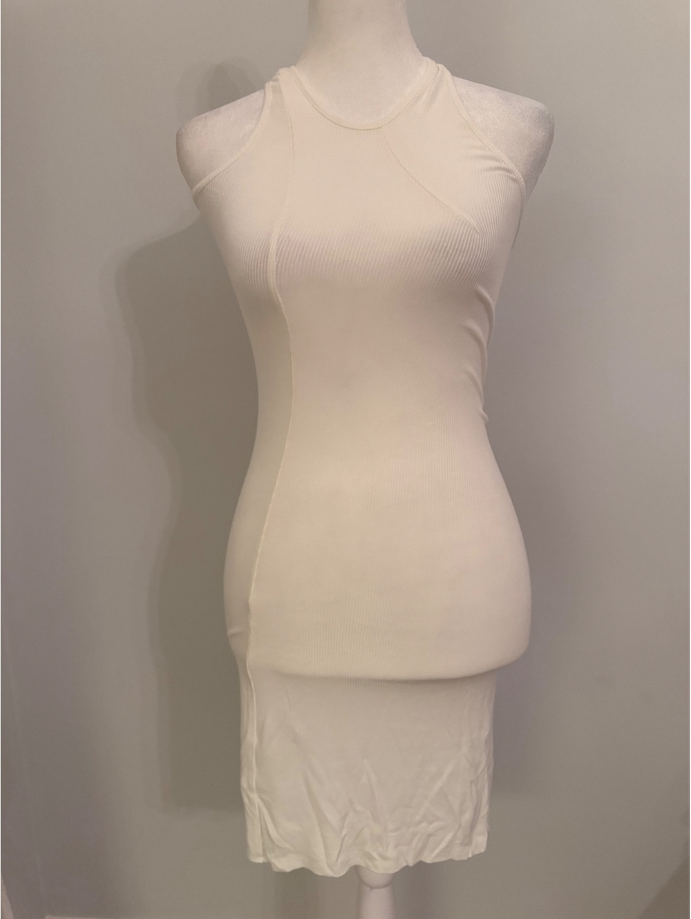 SKIMS Ivory Soft Lounge Ribbed Tank Midi Dress Size Small NWT